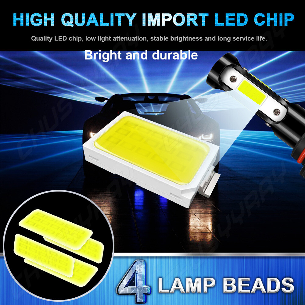 For Chevrolet Caprice 1987-1989 1990 6000K LED Headlight High & Low Beam Bulbs