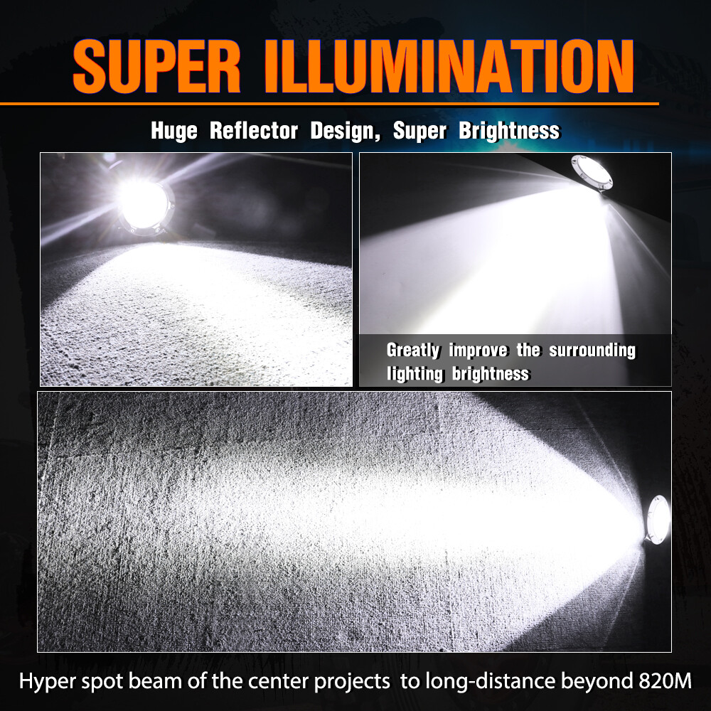 4X For Ram 15000 2500 3500 4Inch 80W Round LED Off Road Driving Spot Lights Pods