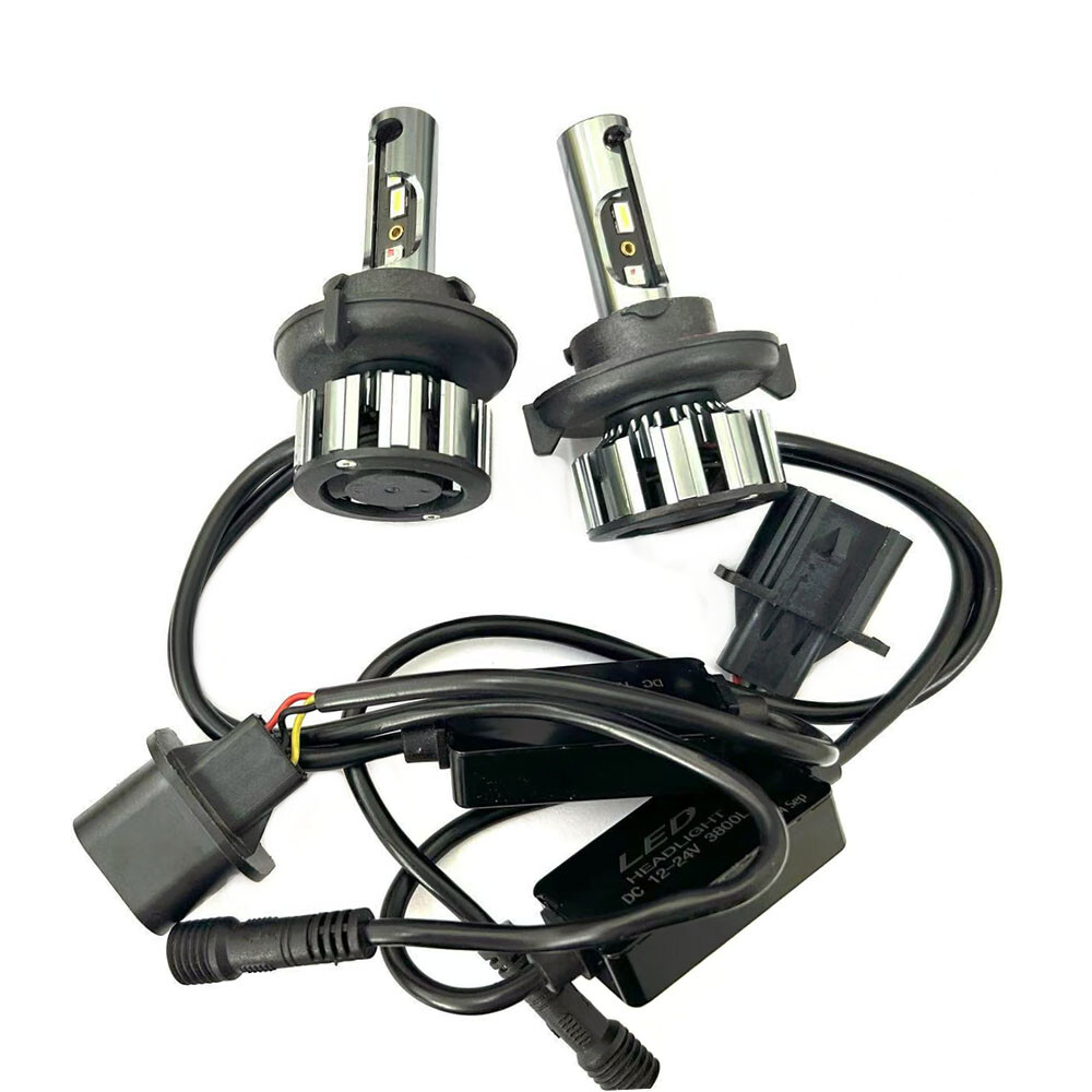 2pcs 9008 LED RGB W+ Multicolor High Low Beam Light Bulb For 07-22 Jeep Wrangler