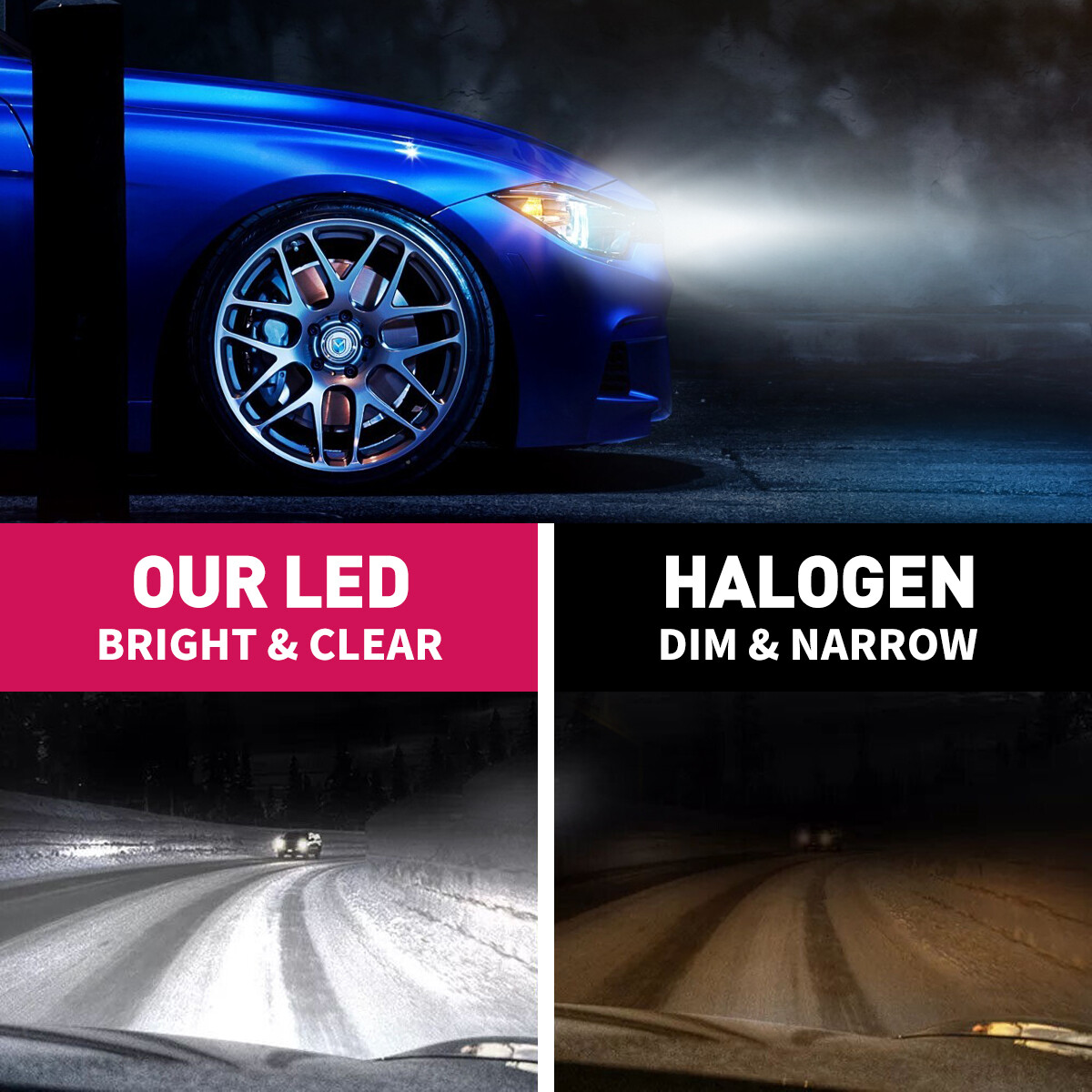120W 20000LM For Subaru Legacy 2005-2014 H7 LED Headlight Bulbs Hi Low Beam 2pcs