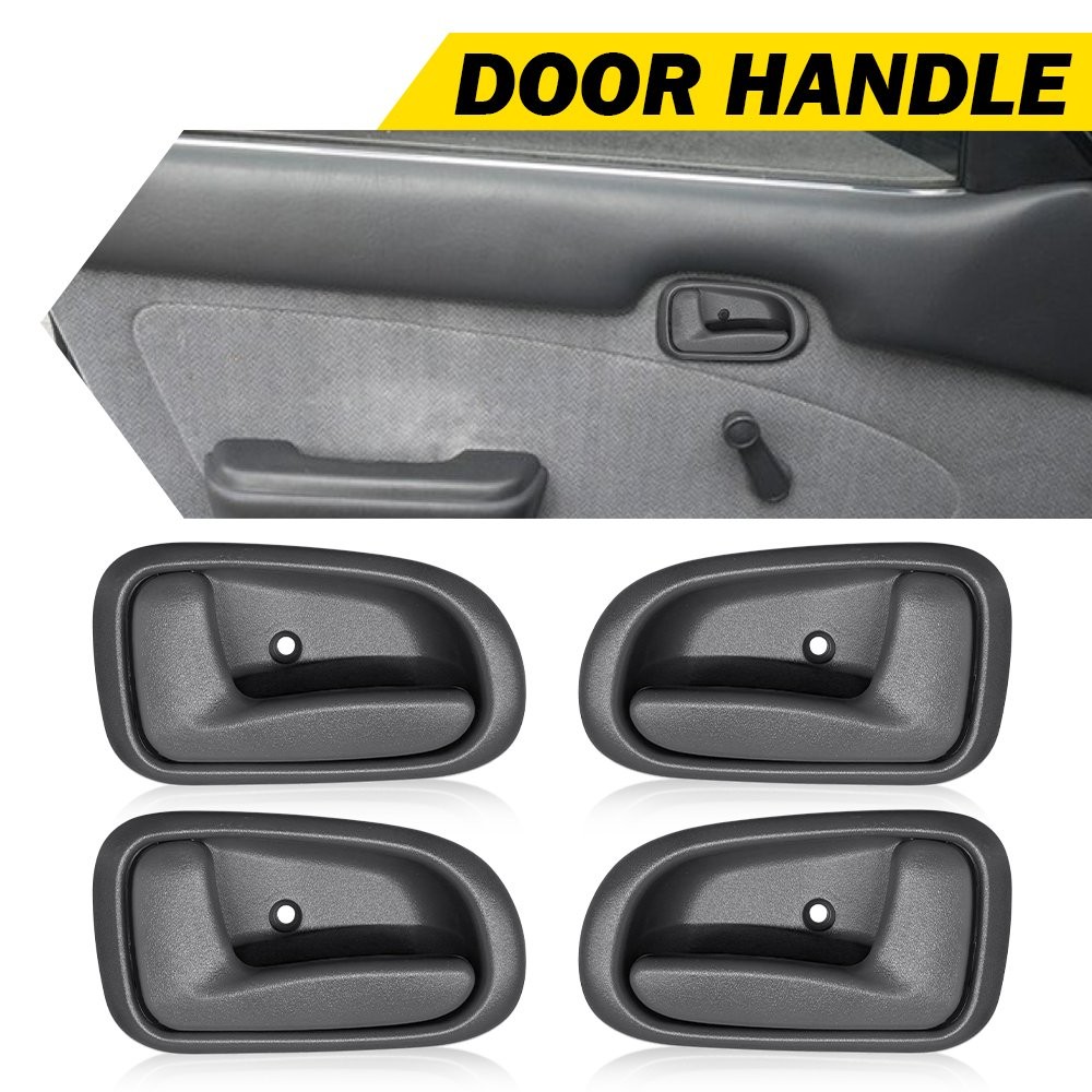 Gray Inner Door Handle For 1993-97 Toyota Corolla Prizm Set Front & Rear 1-5SET
