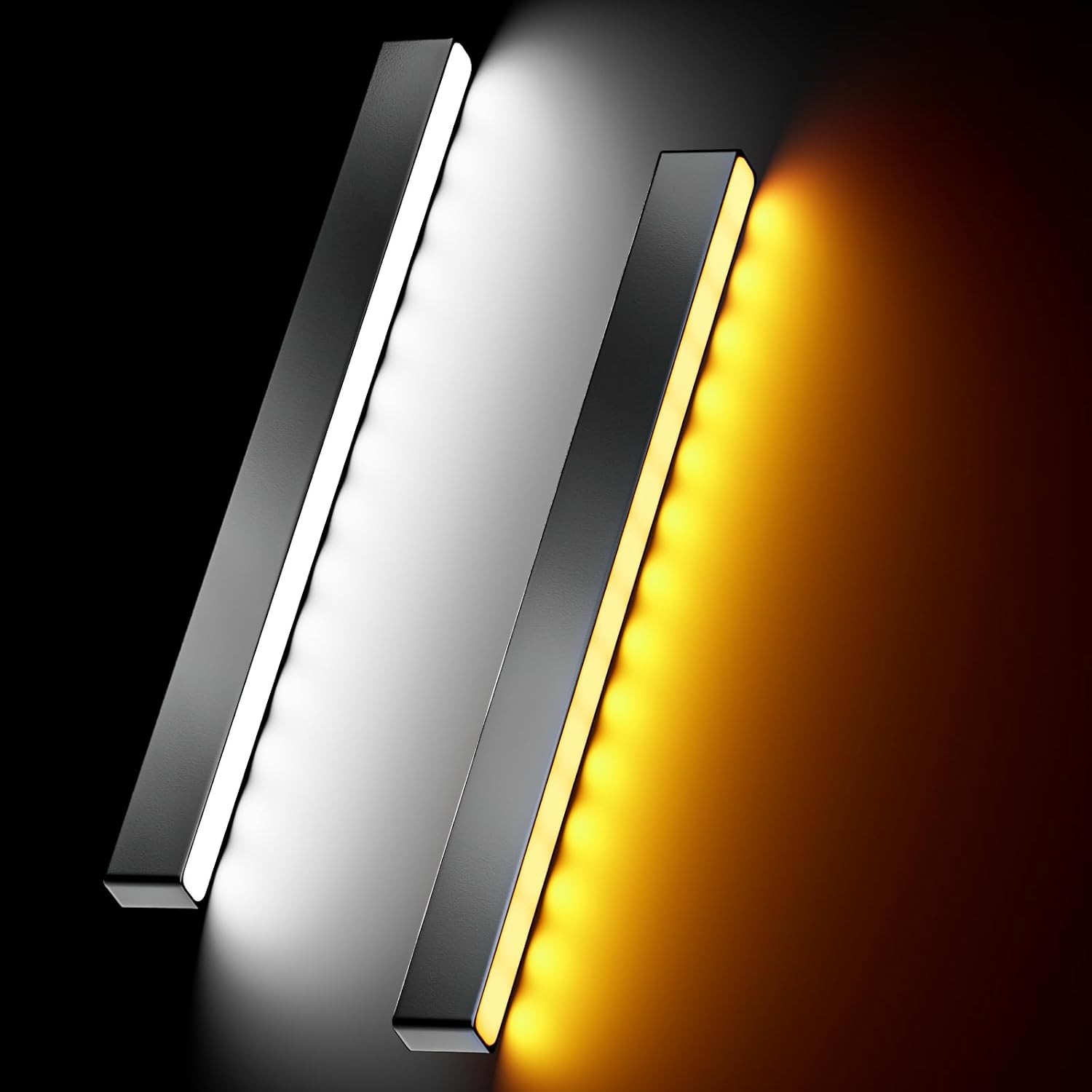 LED Daytime Running Light DRL Pair Sequential Turn Signal Grill Light Assembly