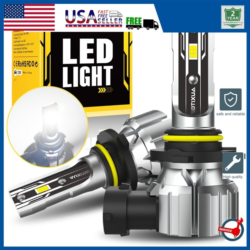 2PCS 9006 HB3 LED Headlight Bulbs Conversion Kit High Beam Super Bright White