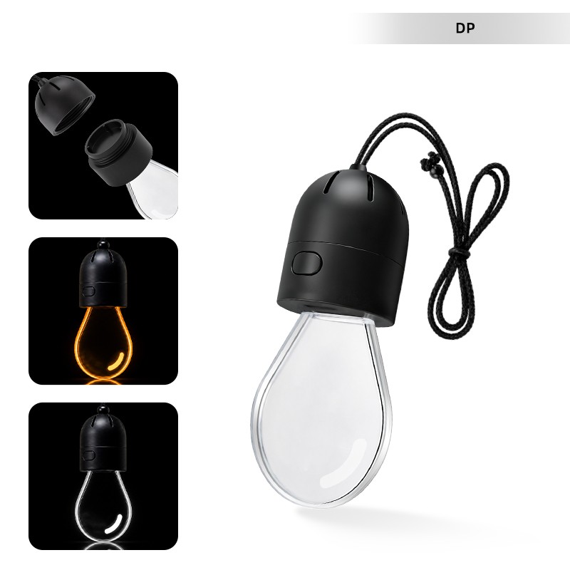 Car Hanging Bulb Light Smile LED Rearview Mirror Pendant Ambient Lamp AmberWhite