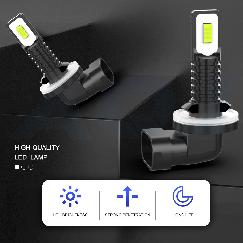 2x 100W LED Blue FogLight Bulb Daytime Running Projector 8000K H27W 881 894 889