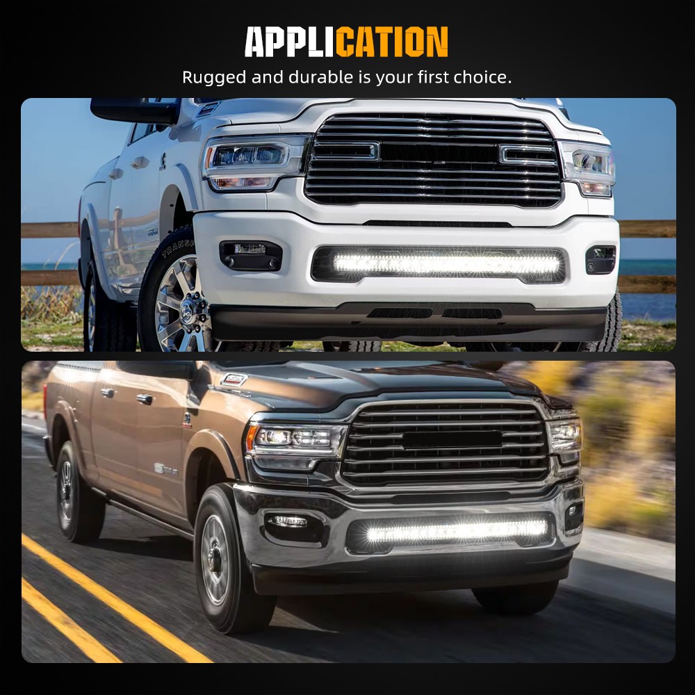 720W 30-31″ LED Light Bar w/ Lower Bumper Bracket Wiring For 03-18 RAM 2500 3500