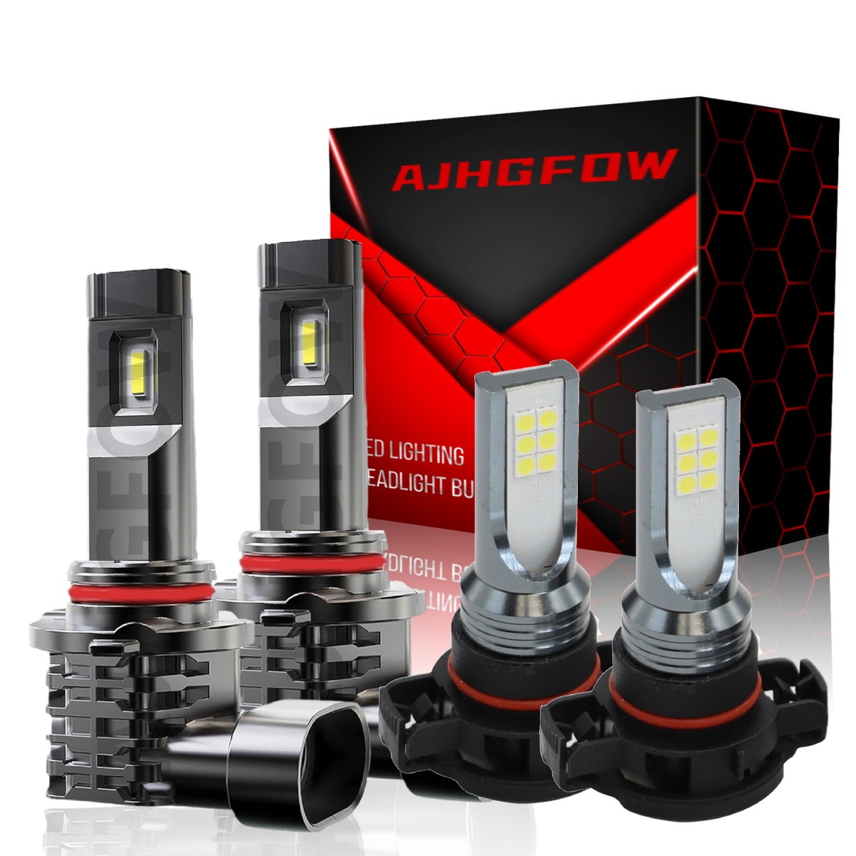 For 2014 2015 GMC Sierra 1500 – 8000K 9012 LED Headlights + H16 Fog Light Bulbs