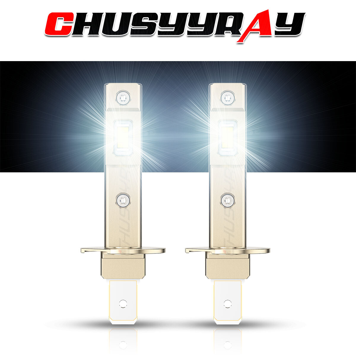 H1 LED Headlight Kit Bulbs High Low Beam 6000K Super White 12000LM Combo 2
