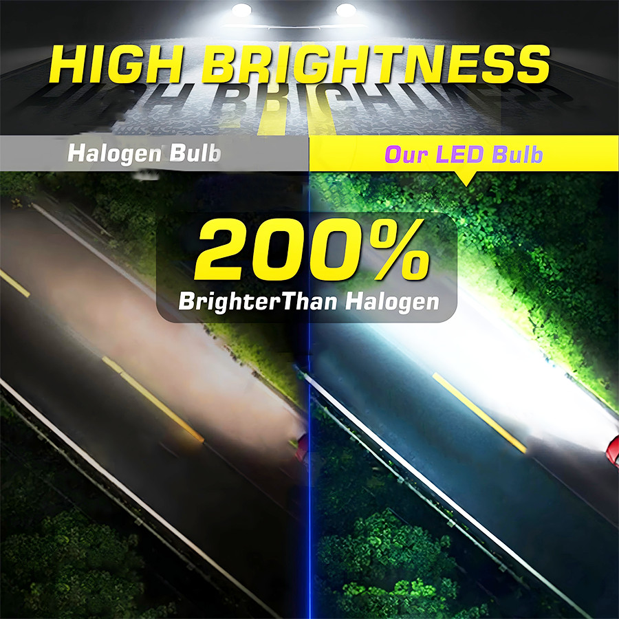 10000K White LED Headlight Hi/Lo Beam Bulbs 9005 H7 Conversion Kit AAAAA