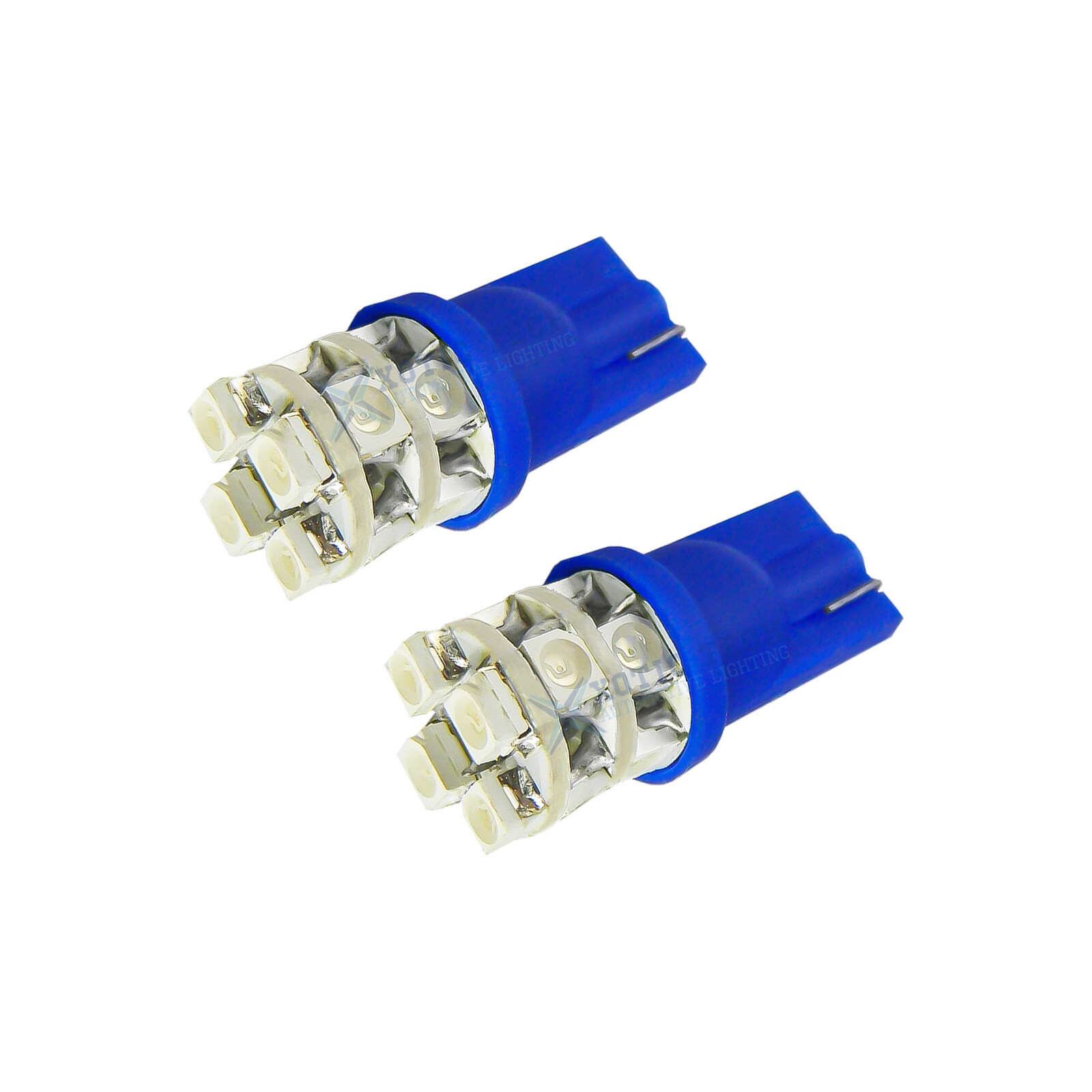 Ultra Blue 12-SMD T10 2825 168 194 Wedge LED Parking Lights Bulbs For Motorcycle