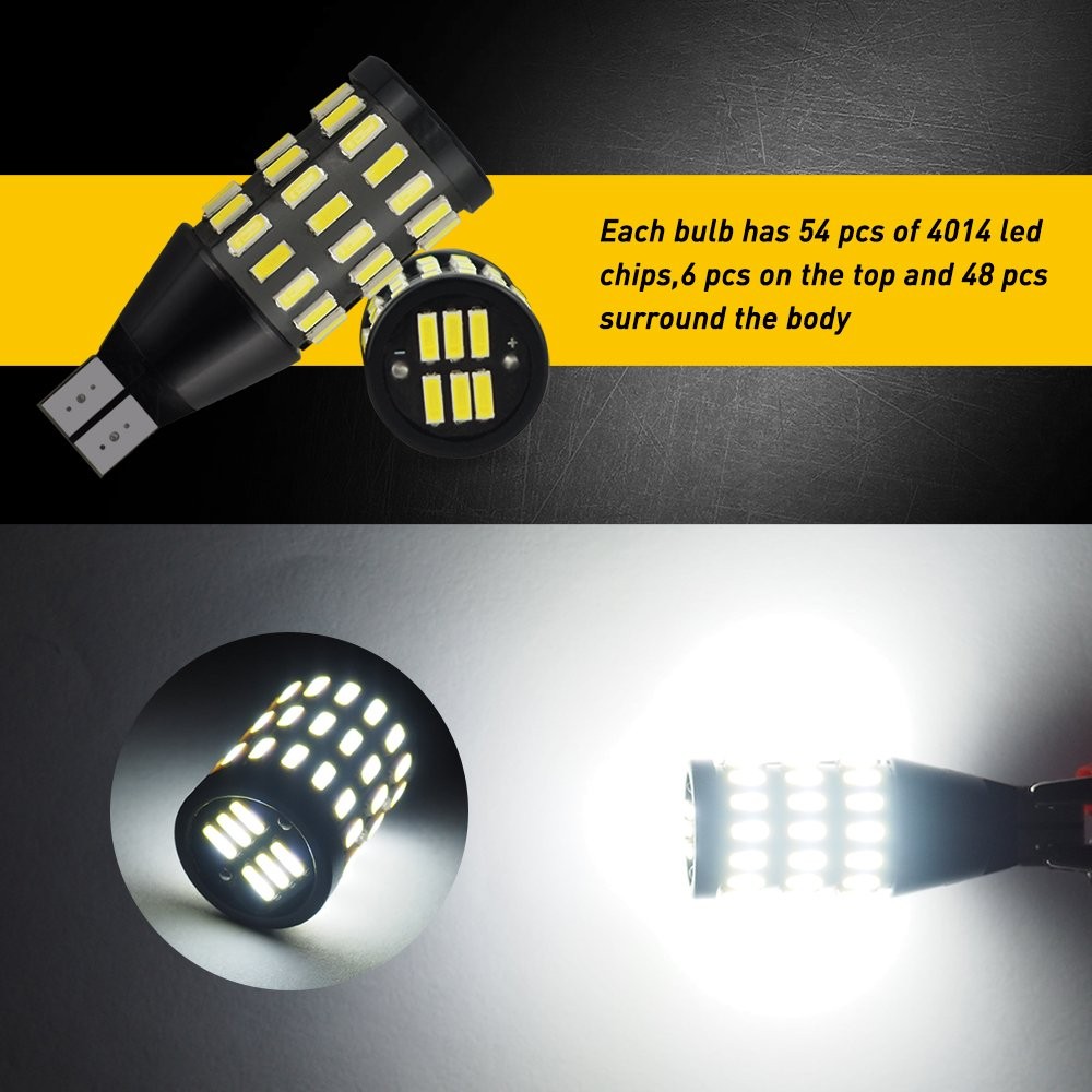 AUXITO CANBUS 2X 921 912 T15 LED Back Up Reverse Light Bulbs 6000K Xenon White