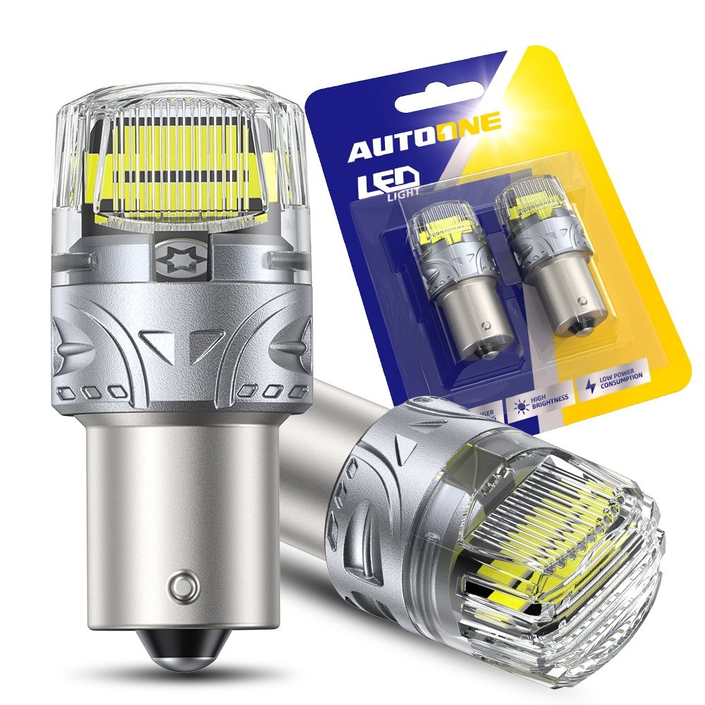 2pcs 1156 LED Reverse Backup Light Bulbs Super Bright White 6000K 1000LM BA15s