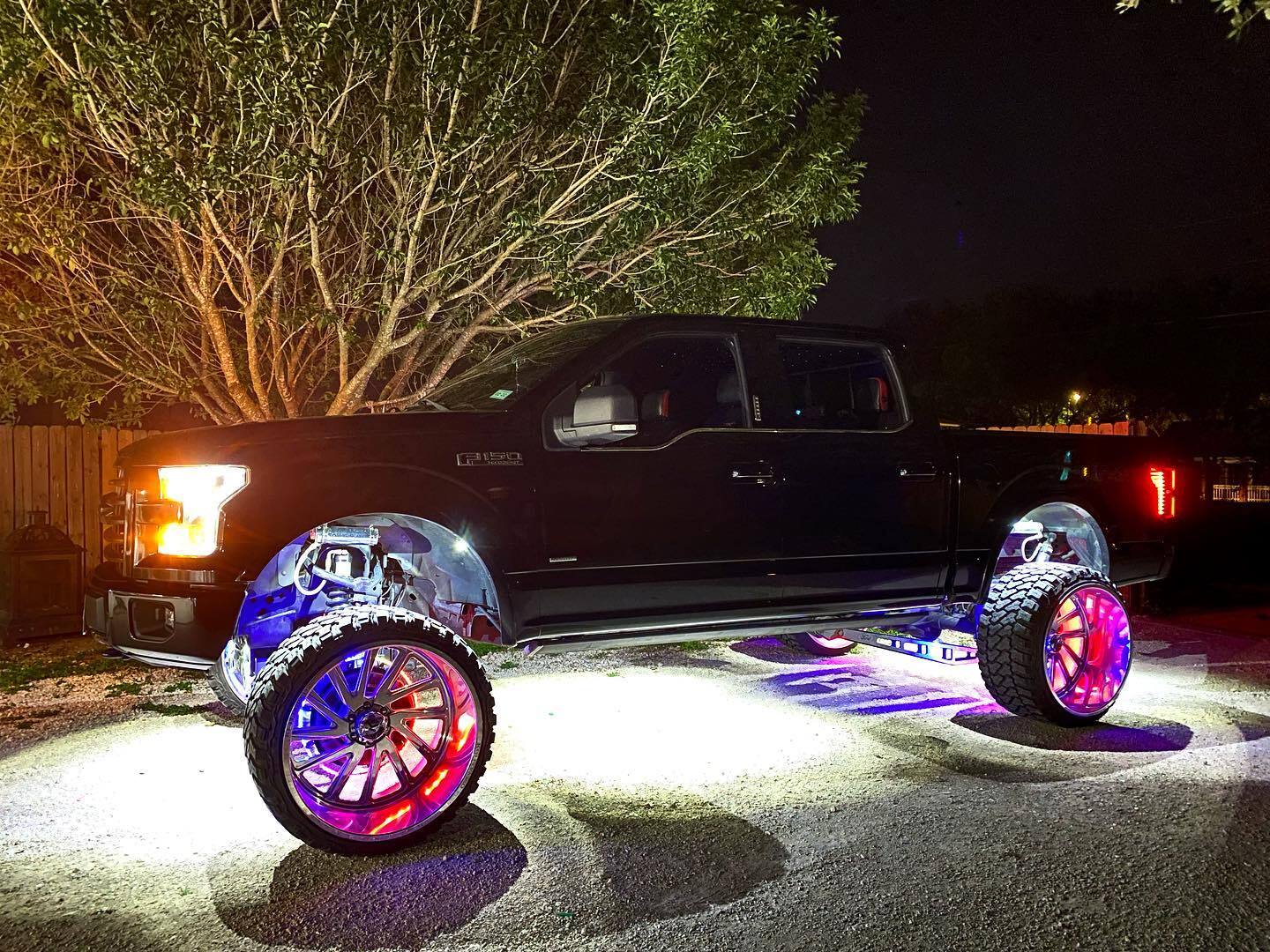 16PCS Triple Row 1/2/3/4/5/6.5FT Treble LEDs CHASING Slingshot Hood Light Strips