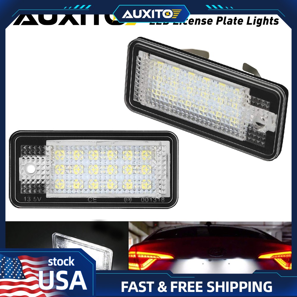 2X CANBUS LED License 800LM Lamp Plate for Audi A4 A3 A6 A8 Q7 B6 8E 4E RS4 RS6