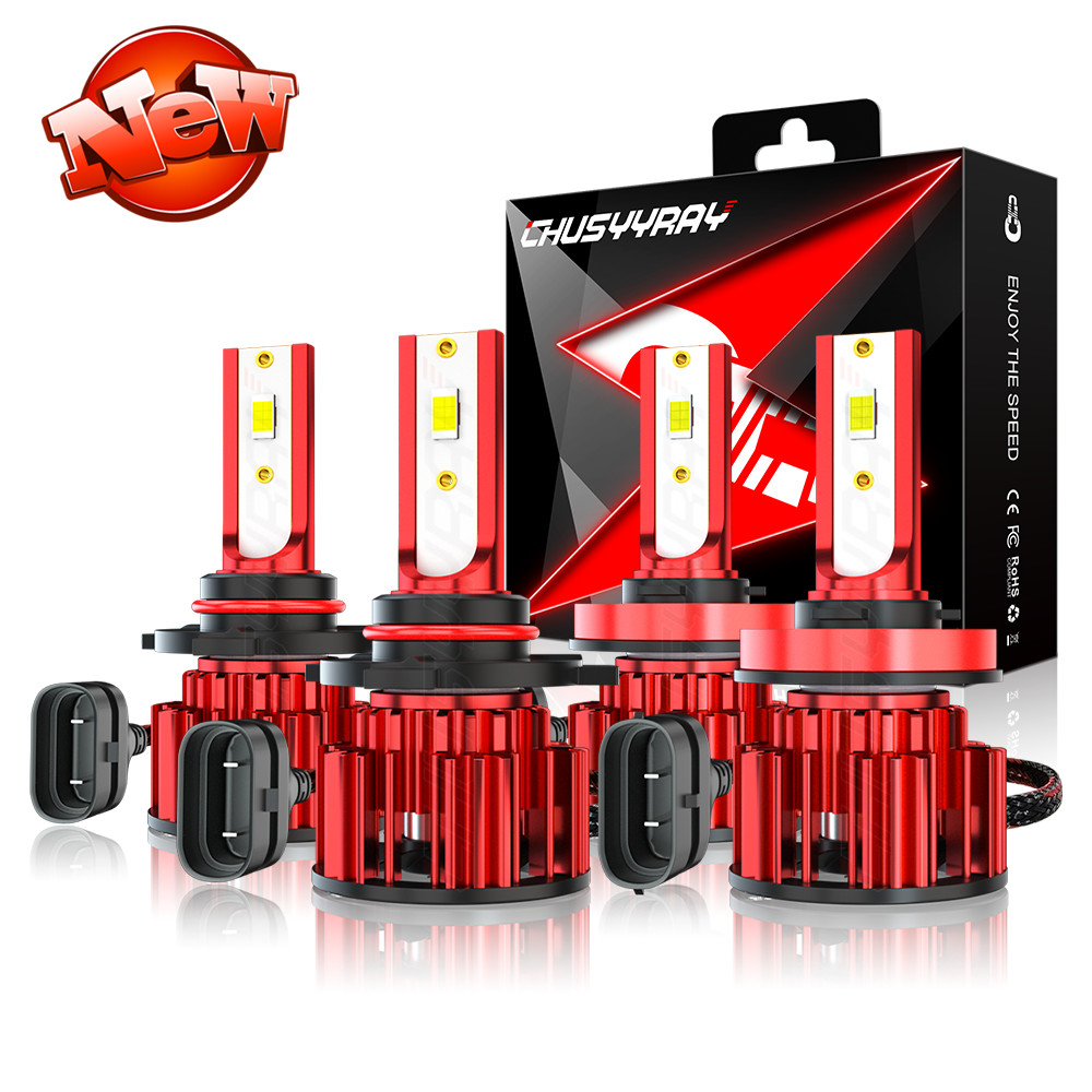 4x 9005+H11 LED headlight Combo High Low Beam Bulbs KIT Super White Bright Lamps