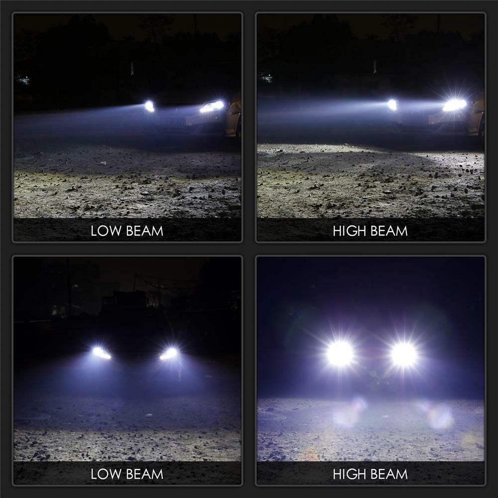 Mini LED Headlight Combo H7+H7+H11 Bulb Hi/Lo Beam Fog Light 240W 6000K Lamp Kit
