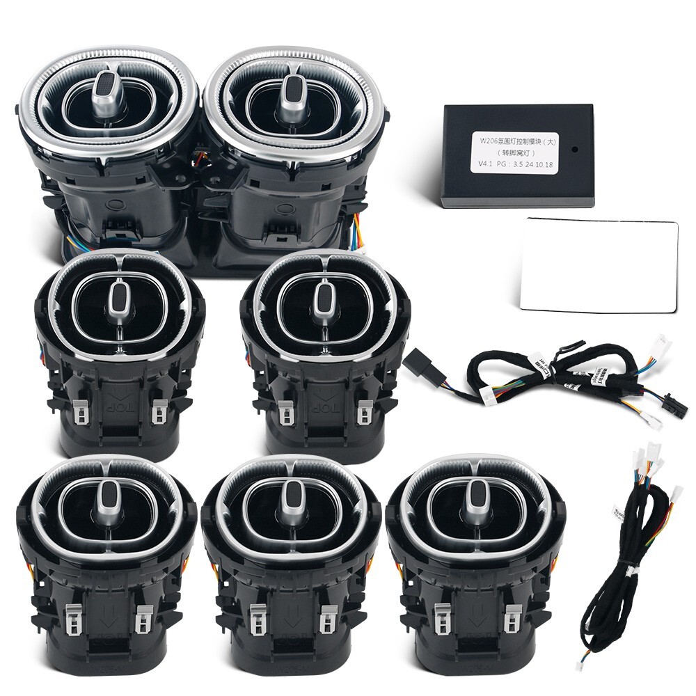 64 Colors LED Vent Ambient Light For Mercedes Benz C class W206 GLC 2022-2025