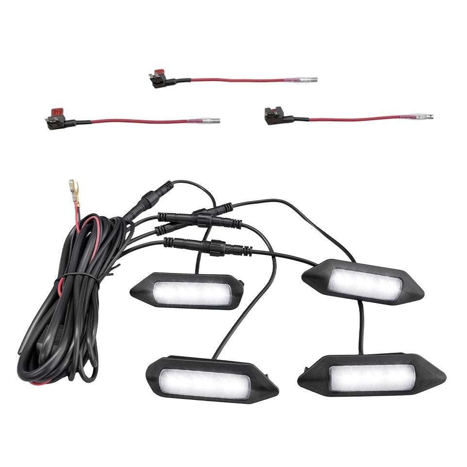 LED Grille DRL Lights + Harness 4x For Toyota RAV4 2019-2024 SE XLE XSE Limited
