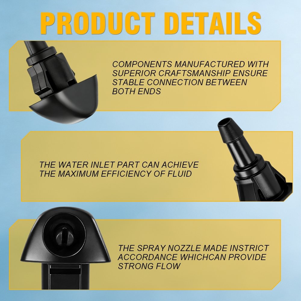 Front Left/Right Fits Honda S2000 2000-2009 2 Kit Windshield Washer Nozzle2-10x
