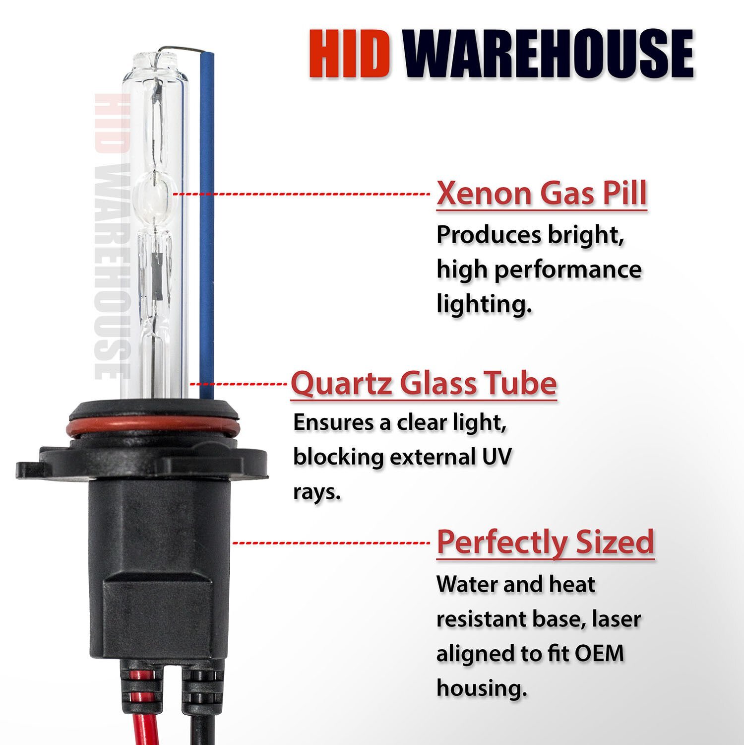 HID-Warehouse 9006 HID Xenon Replacement Bulbs – 4300K 5000K 6000K 8000K 10000K