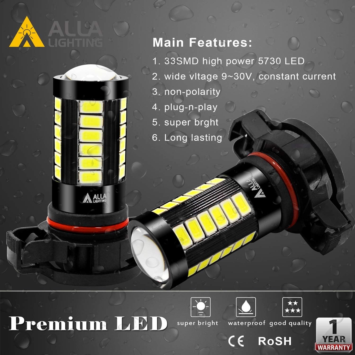 Upgrade Your Fog Lights: 2504 LED Bulbs, 6000K White Light, Long Life 30,000 hrs