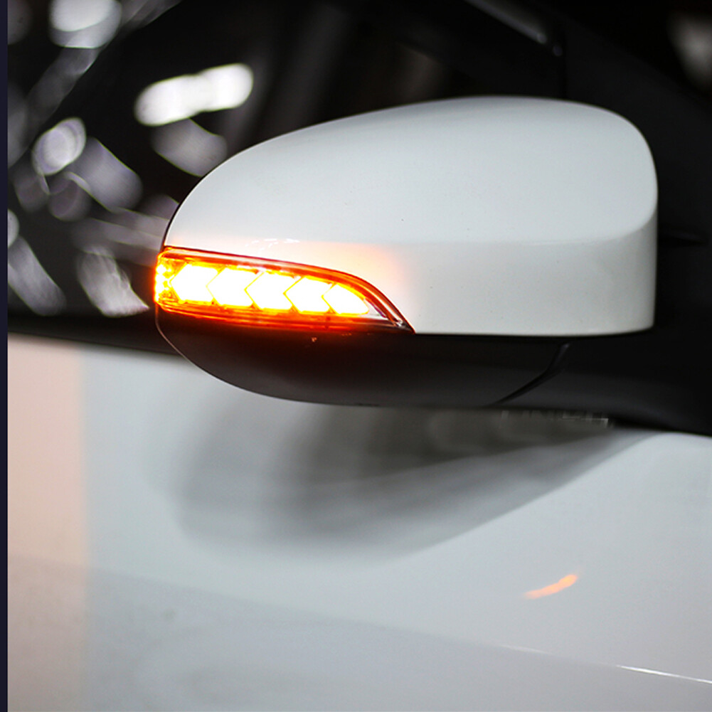 Fits Toyota Venza Corolla Clear White/Amber Side Mirror Sequential Signal Lights