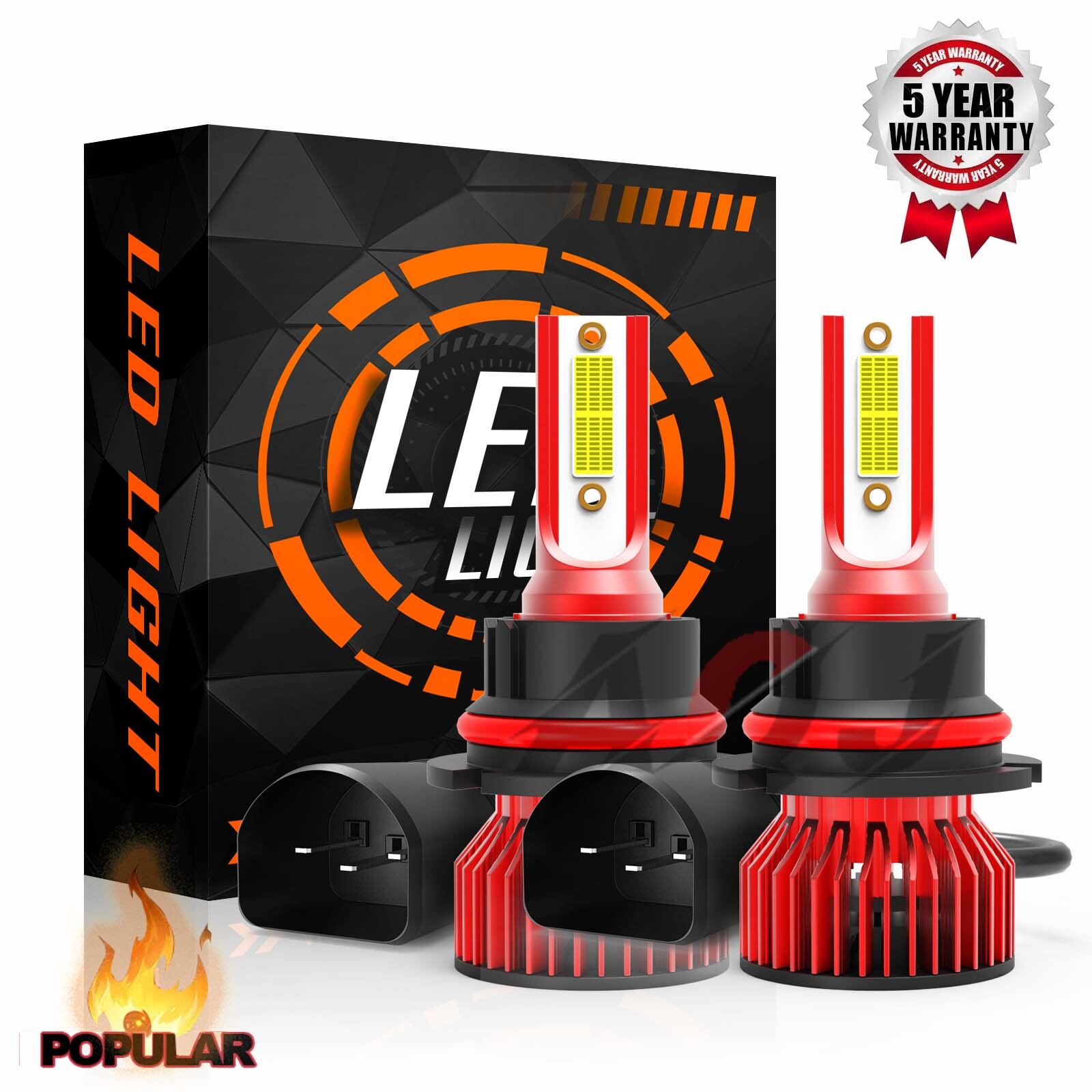 HB5 9007 Led Headlights 360000LM LED Lights Bulbs Kit High Low Beam Super Bright