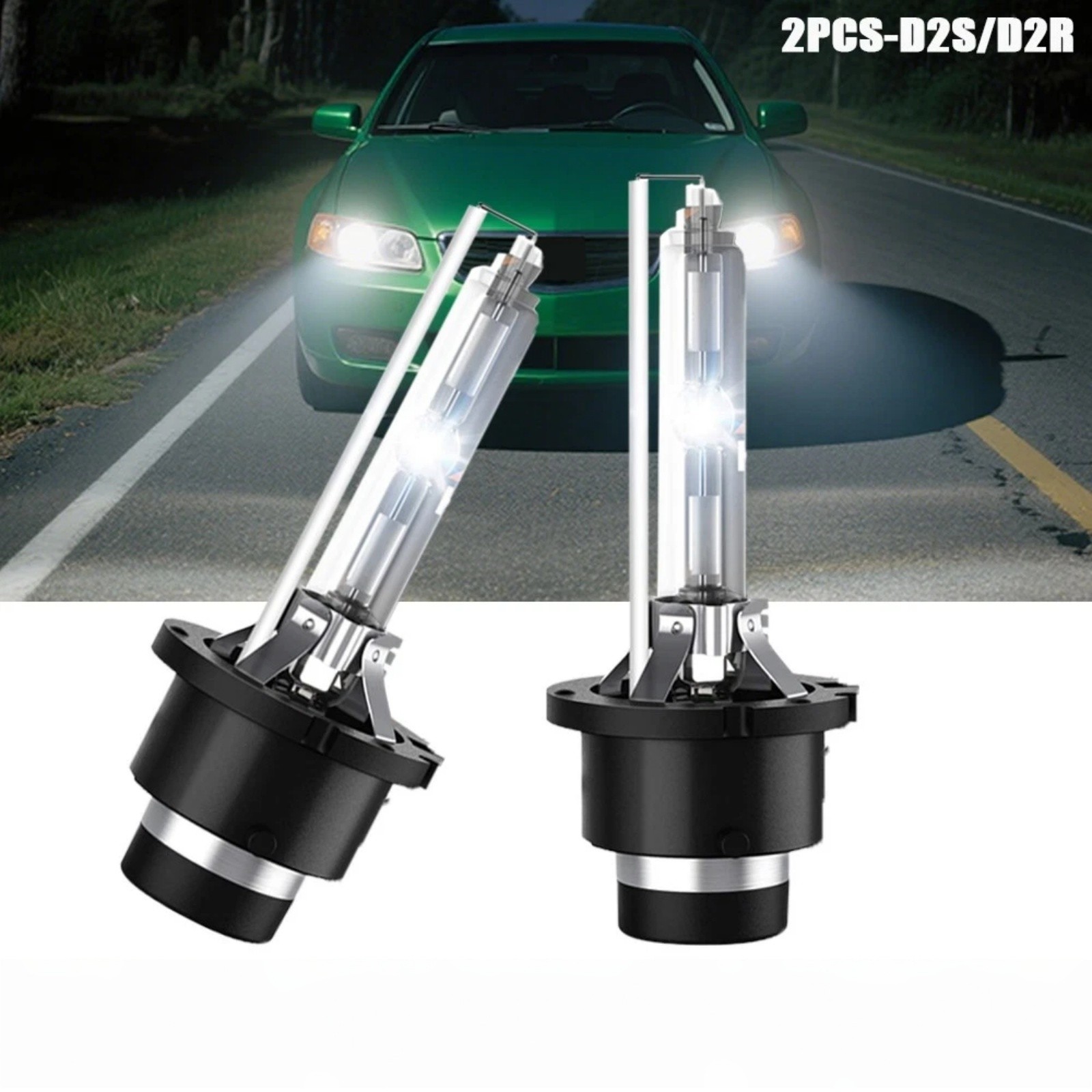 High Quality 2X D2S D2R Xenon Headlight Bulb Replace HID Super White 6000K