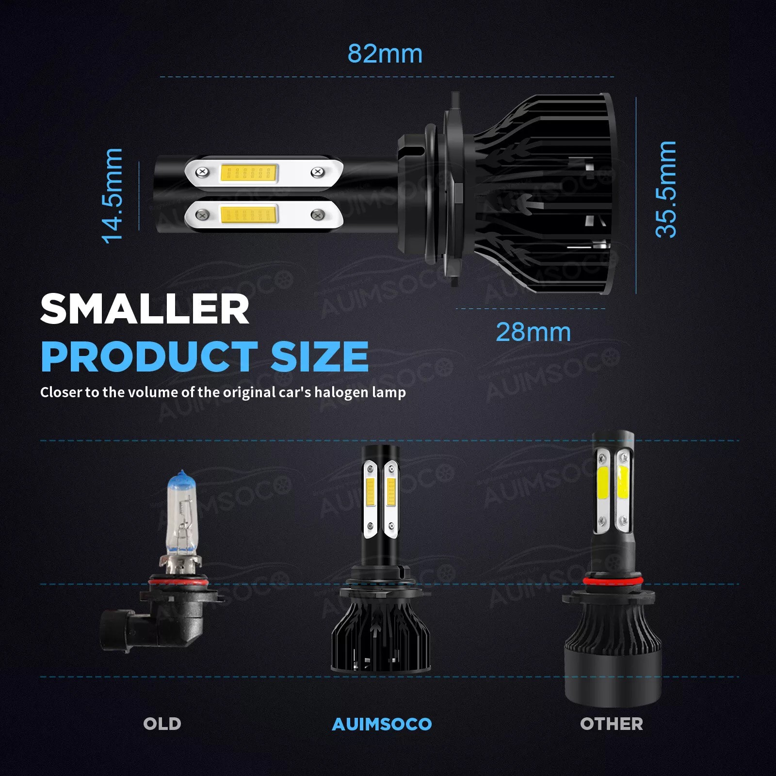 9005+H11 Bombillos LED Focos Para Auto Carro Luz De Coche Faros Faro Delantero