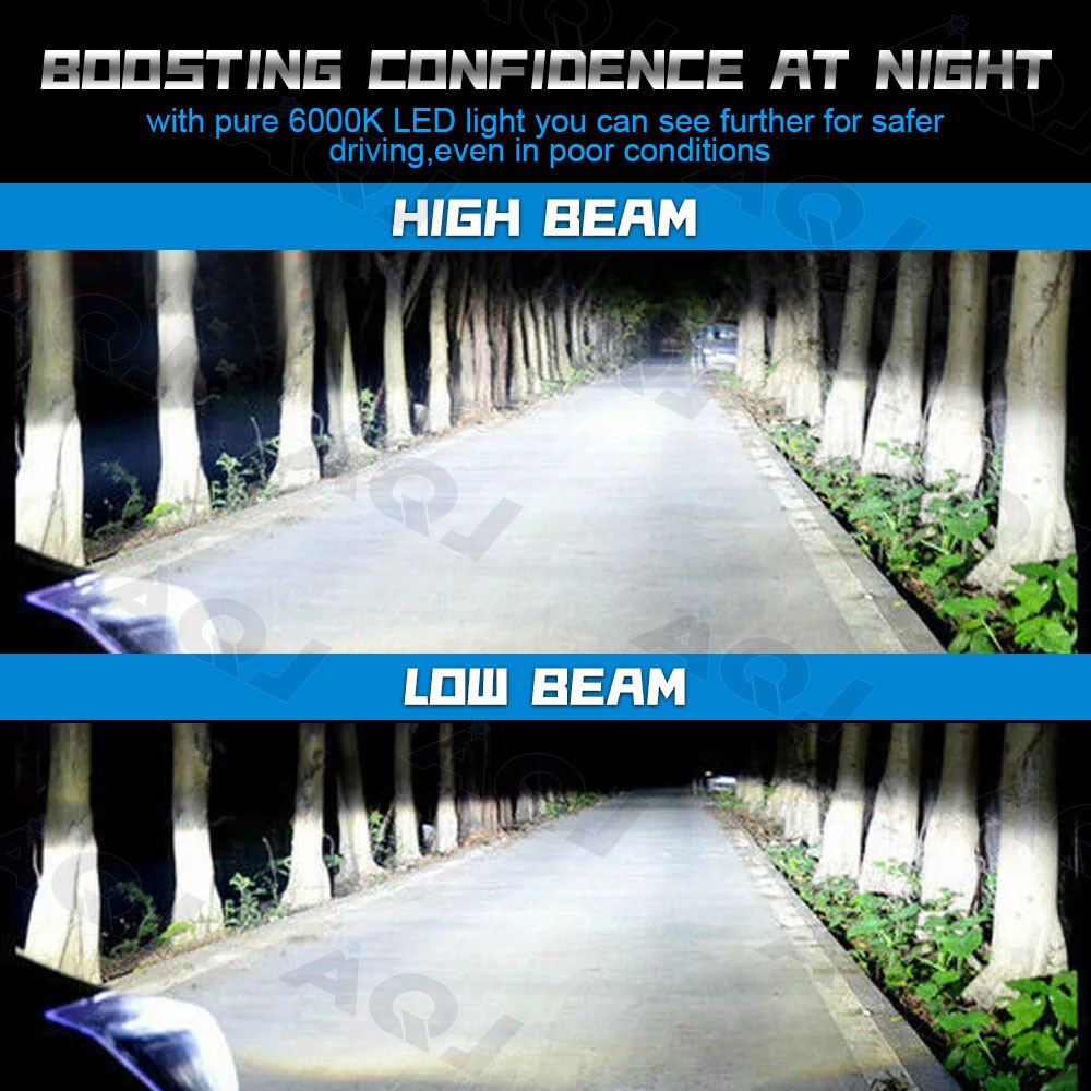 LED Headlights Bulbs Low Beam H11 Kit Bright White For Toyota Prius 2010-2015