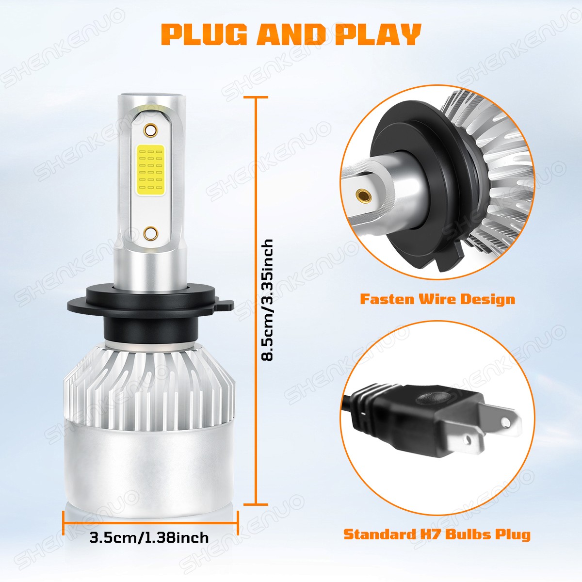For BMW X5 07-2013 LED Headlight Hi/Low Beam Bulbs 6500K White Combo 4PCS