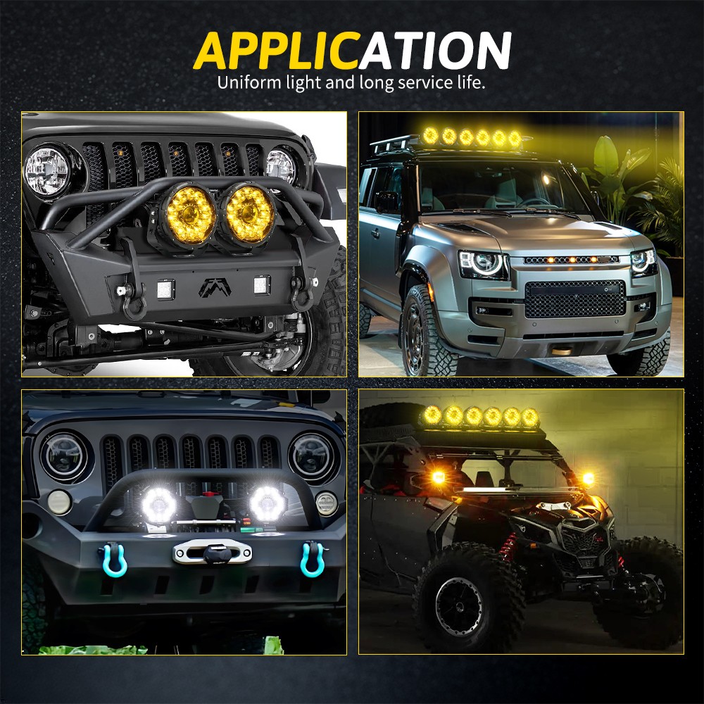 AUXBEAM 7 inch 360-PRO LED Work Light Bar Combo Fog Lamp Offroad Driving+Covers