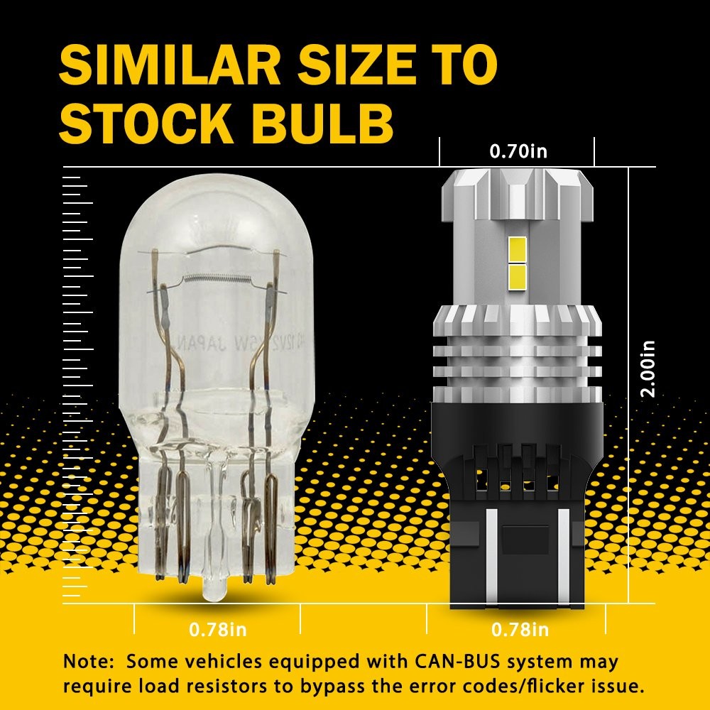 2X Super White LED For Bulb Car Backup Reverse Light 7443 7440 T20 Turn Signal