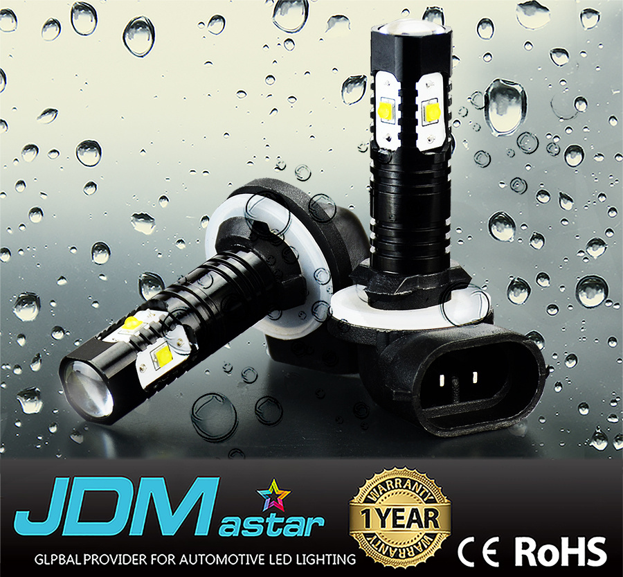 JDM ASTAR 2X 881 6000K White LED Fog Lights Driving Bulbs 886 889 894 896 H27W/2
