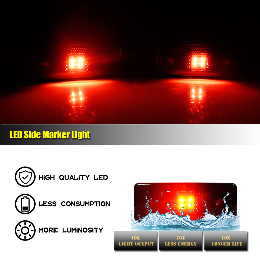 For 15-18 Mercedes-Benz G500 G550 G65 G63 AMG Front Rear Side Marker Lights Lamp