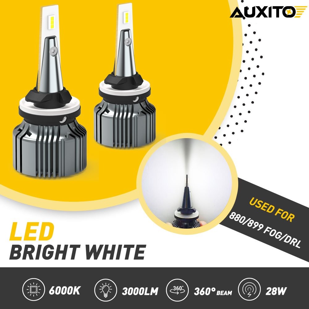 AUXITO LED Fog Light Bulbs 880 892 Driving Lamps White 6500K High Power 28W 899