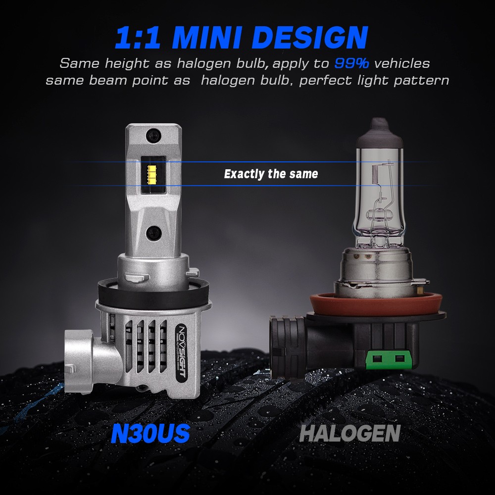NOVSIGHT H11 H8 LED Headlights Bulbs Low Beam White Light Lamp 6500K 12000LM 55W