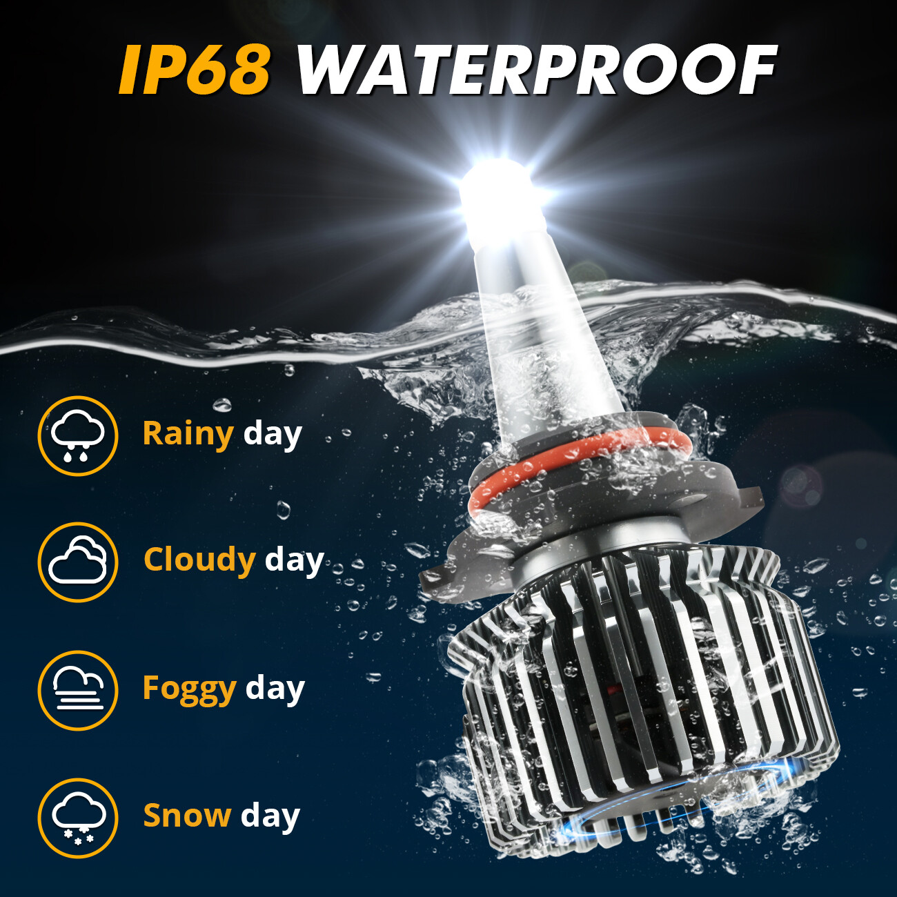 2/4/6/8-sides HB4 9006 LED Headlight Bulb Kit Low Beam White Super Bright 6500K
