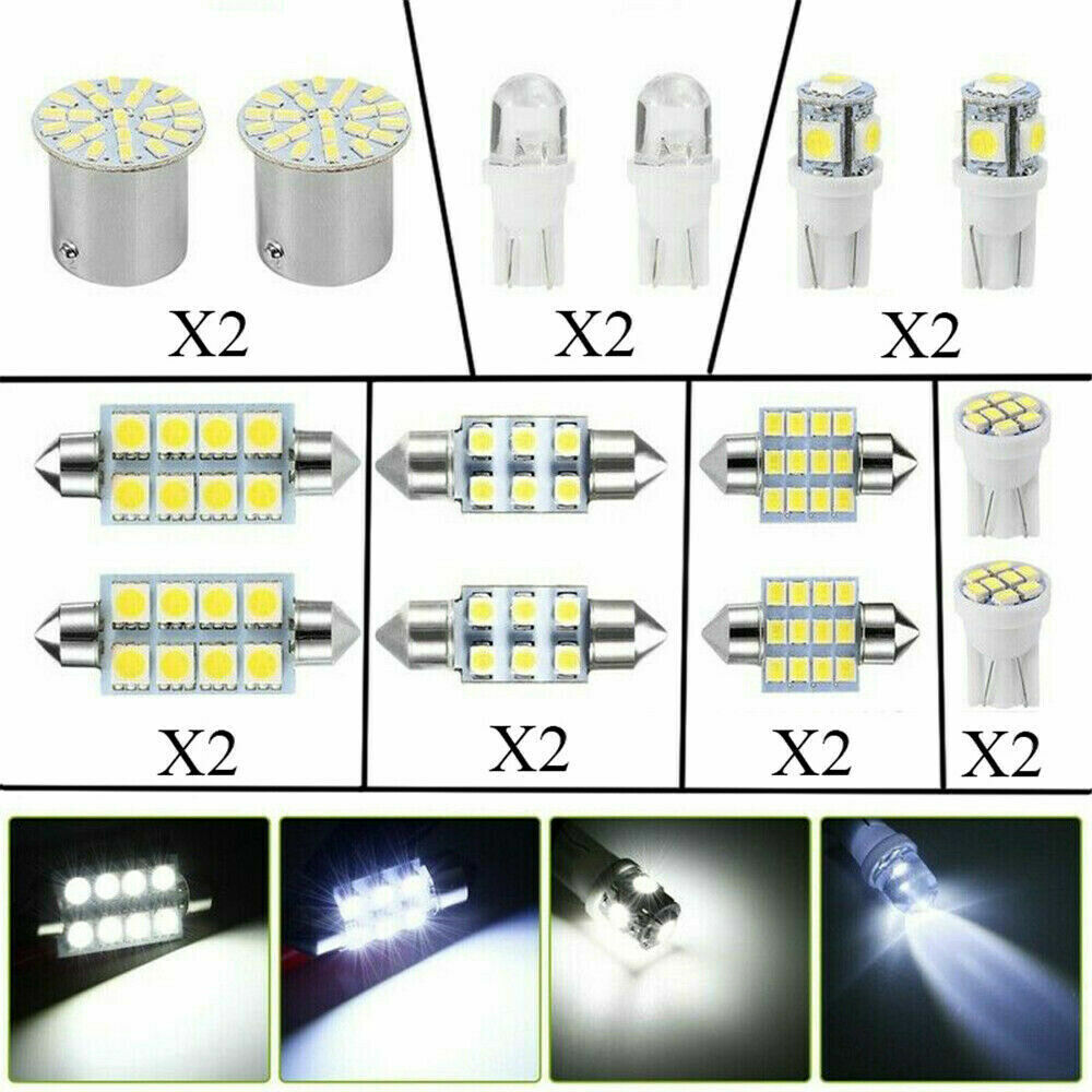 28Pcs Car Interior LED Light For Dome Map License Plate Lamp Bulbs Accessories