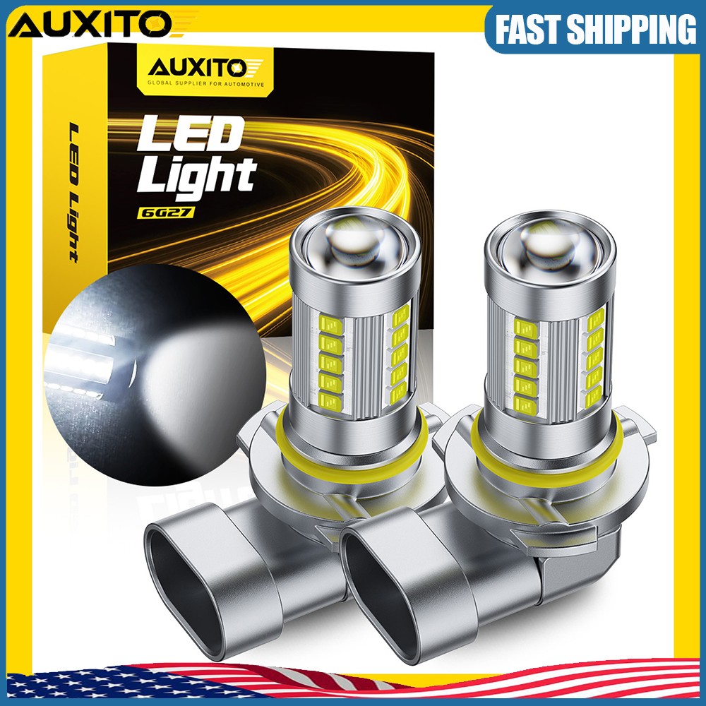 AUXITO 9006 LED Fog Light Bulb Kit Daytime Running Lamp Super Bright 6500K 50W