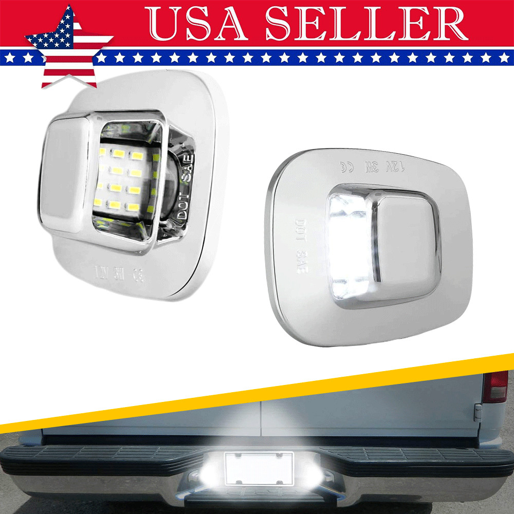 Chrome Tag Light License Plate Lamp For Chevrolet C/K 1500 2500 3500 Pickup