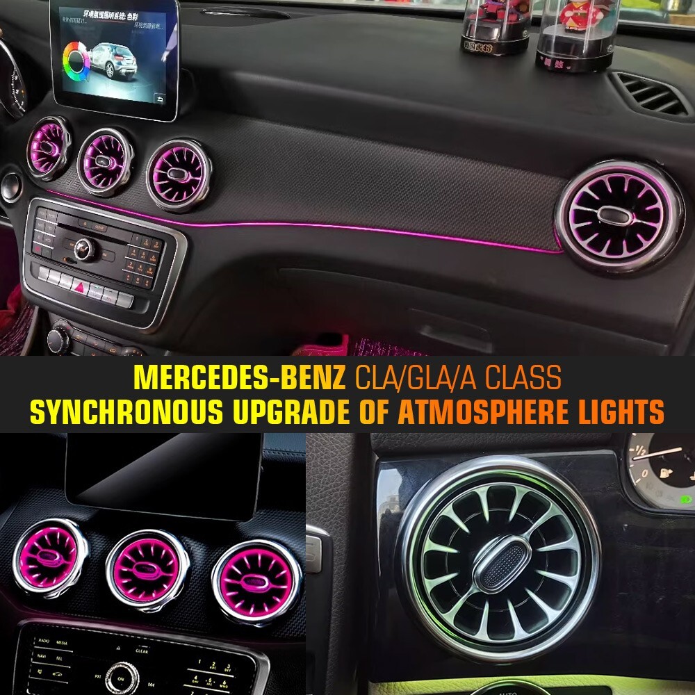 LED Air Vent Ambient Light For Mercedes Benz W117 CLA180 CLA200 CLA250 CLA45 5pc
