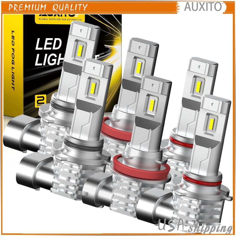 Combo 9005+9006+H11 LED Headlight Hi/Low Beam Bulb 6500K 700W 990000LM Fog Light