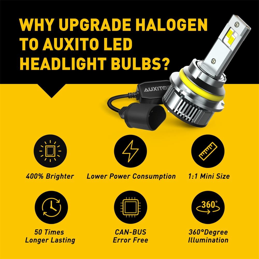 Pair 9007 HB5 LED Headlight Super Bright Bulbs Kit HIGH/LOW Beam 6500K White