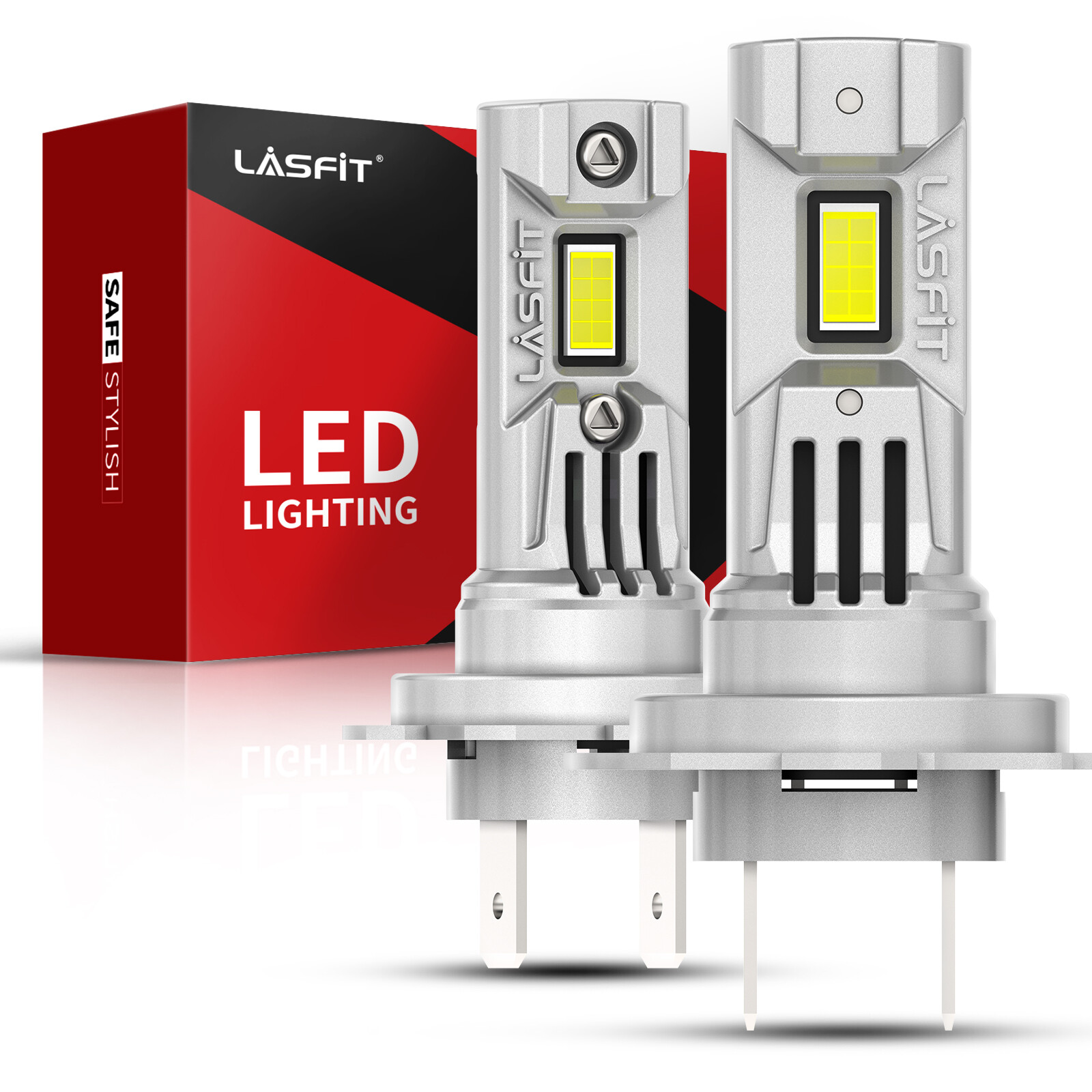 Lasfit H7 LED Headlights High/Low Beam Bulb 50W 5000LM Bright White LCair Series