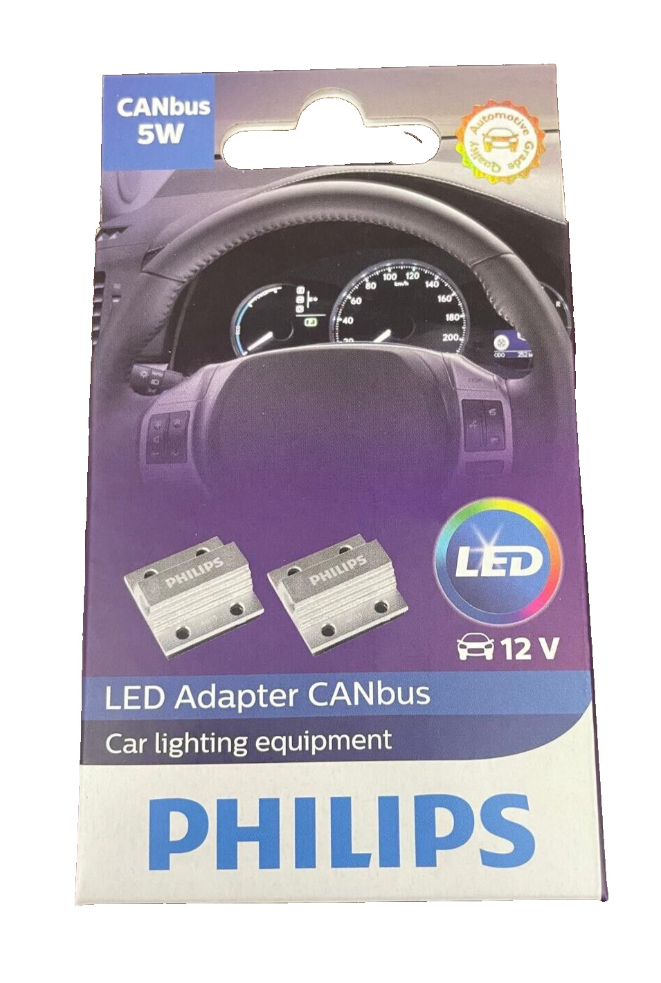 Philips 5W Vision LED Adapter CAN-Bus Warning Canceller, 2 Pack