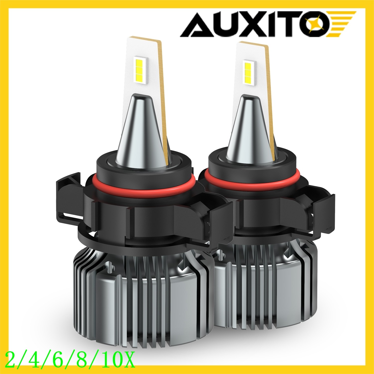 AUXITO 5202 H16 LED Fog Super Bright 6500K Light Bulbs Conversion Kit 28W 2~10X