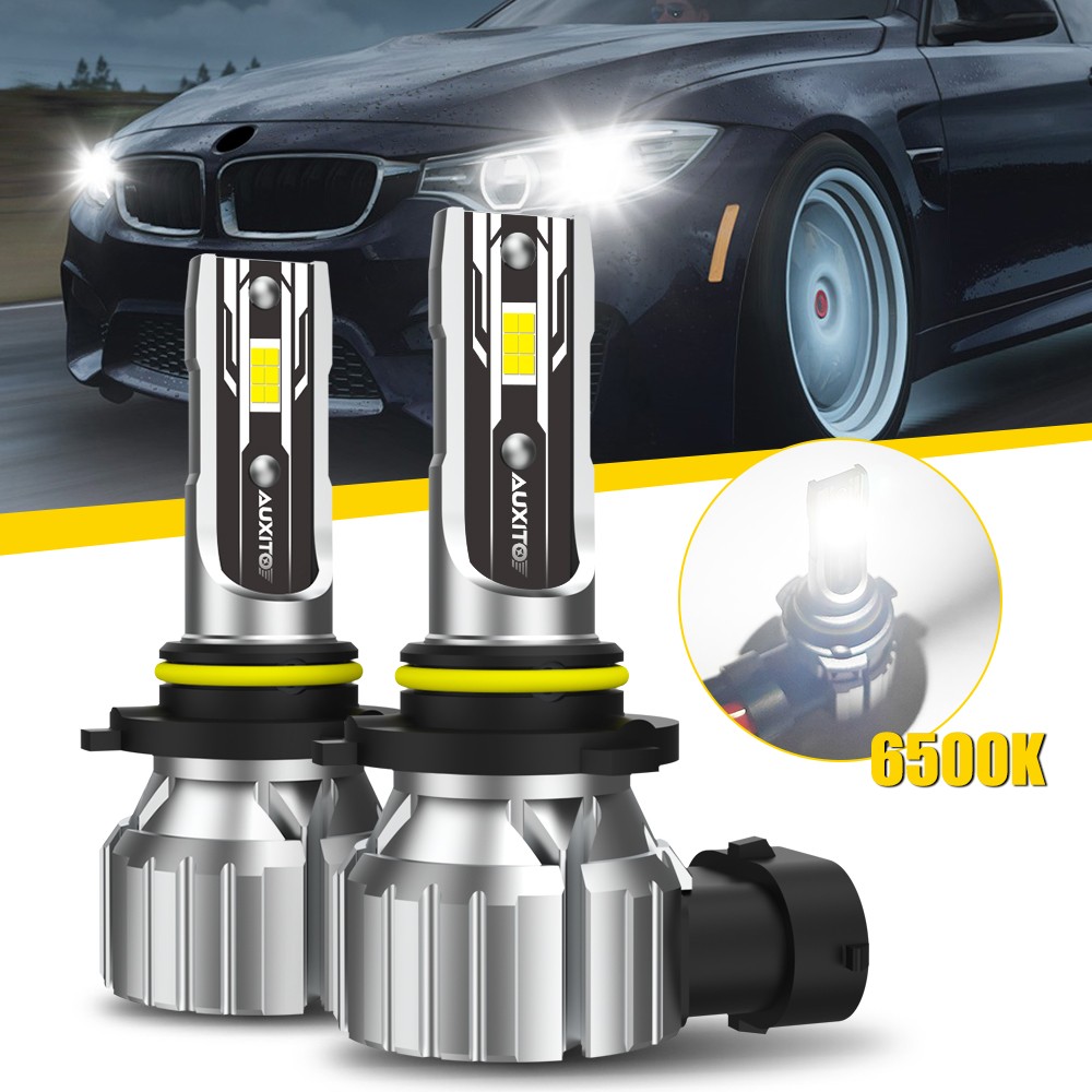 2PCS AUXITO 9006 LED 6500K Headlight Bulbs 40000LM Low Beam White Super Bright