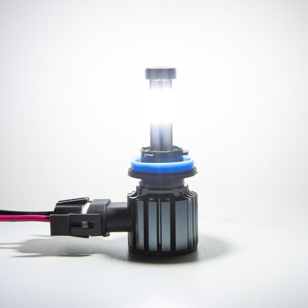 IRONWALLS H11 H9 H8 LED Headlight Bulbs Low Beam Super White 6500K 6-Sides Kit