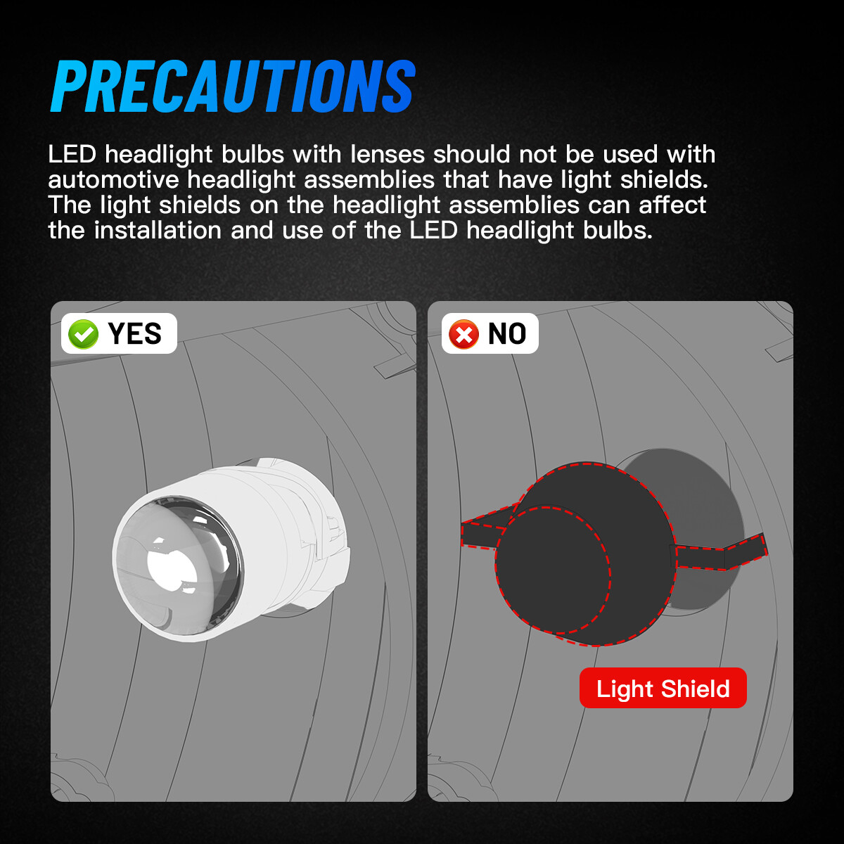 NOVSIGHT 9006 HB4 LED Headlight Bulbs High Low Beam 6500K 17000LM Bright Lamps
